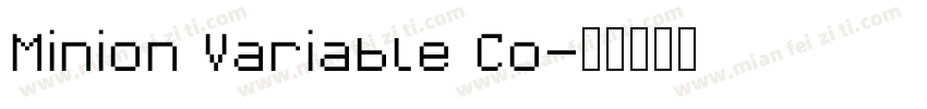 Minion Variable Co字体转换